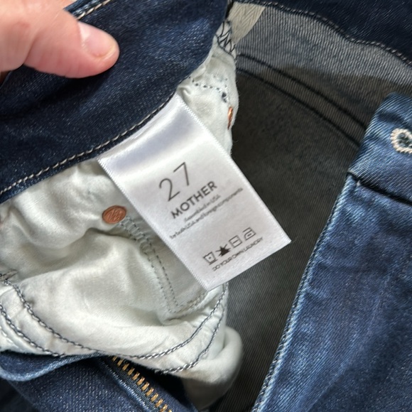 Mother denim high waisted, looker ankle fray in tongue and chic size 27 - Picture 6 of 9